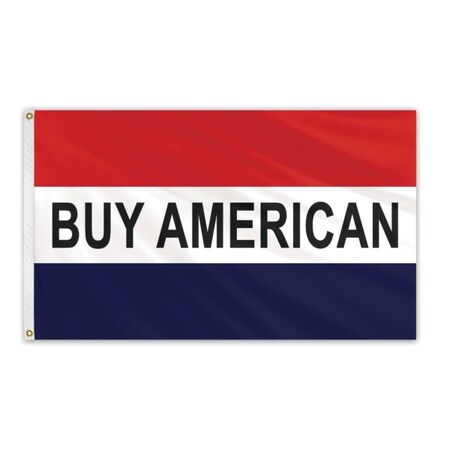 Global Flags Unlimited Buy American Message Flag 3'x5' Standard Flag 204551